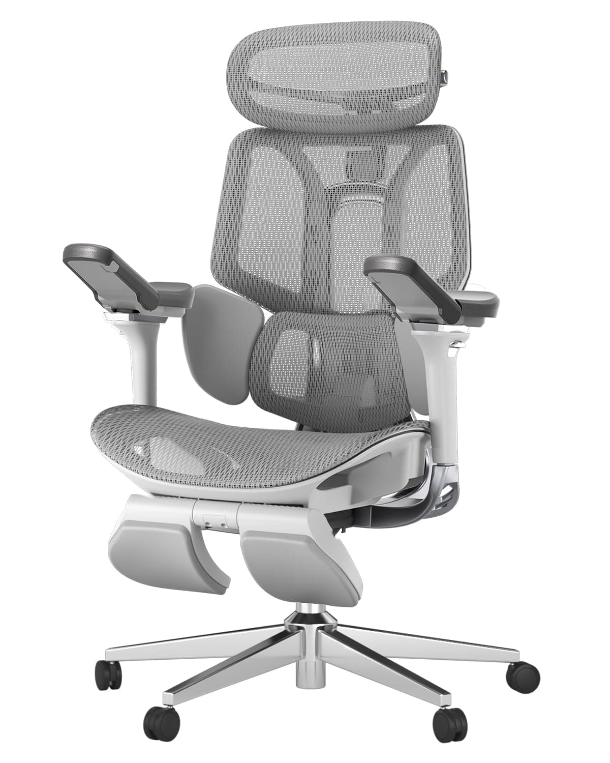 Hbada E3 Ergonomic Office Chair Pro with Dynamic Lumbar Support, 4D Adjustable Headrest for Home Office Chair, 6D Adjustable Armrests Desk Chair (Grey)