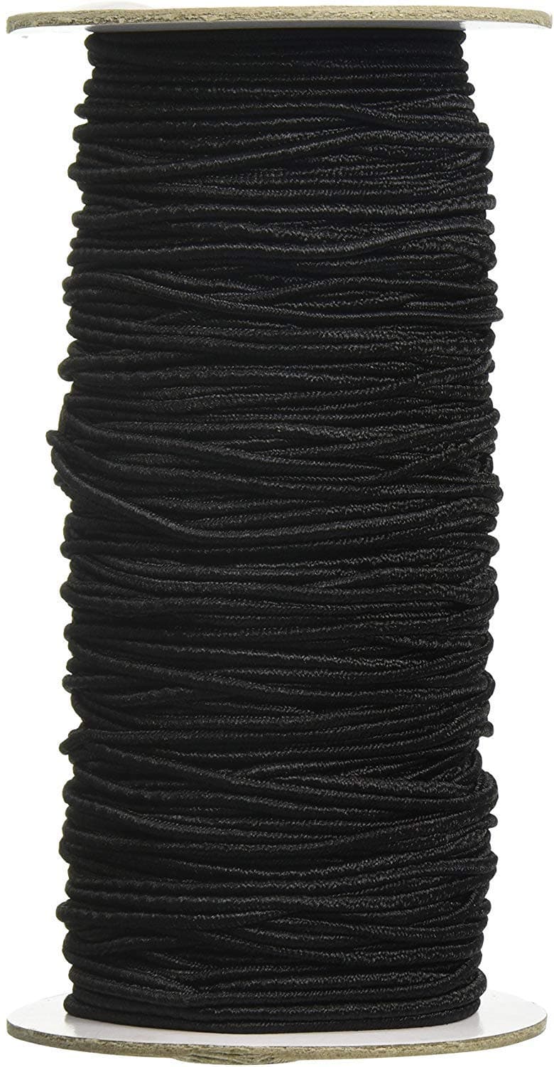 Thasaba Darice 1921-3772 Elastic Cording, 2mm, Black