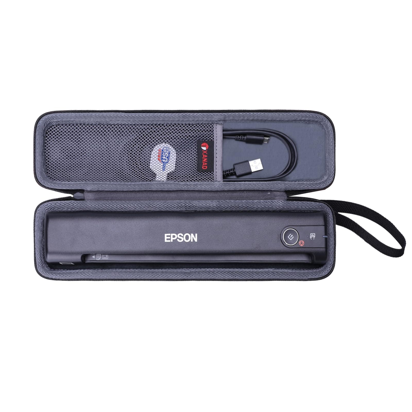 XANAD Hard Case for Epson Workforce ES-50 / ES-55R / ES-60W / ES-65WR / DS-30 / DS-70 / DS-80W Document Scanner (Case Only)
