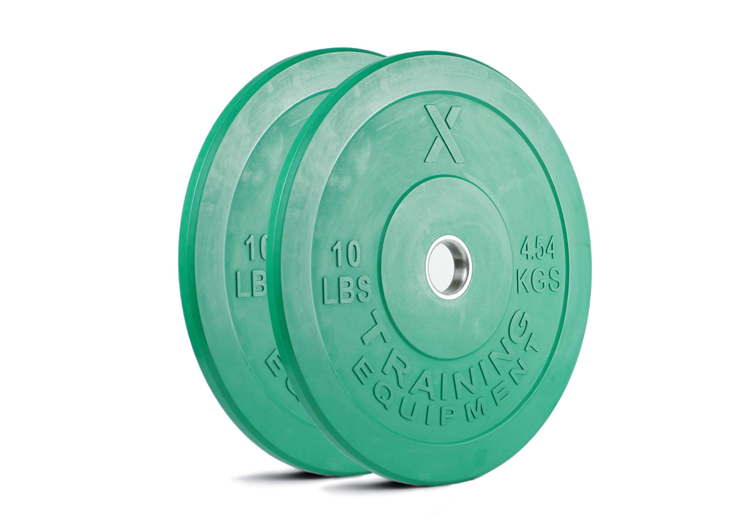 X Training Equipment Premium Color Bumper Plate Solid Rubber with Steel Insert - Great for Crosstraining Workouts