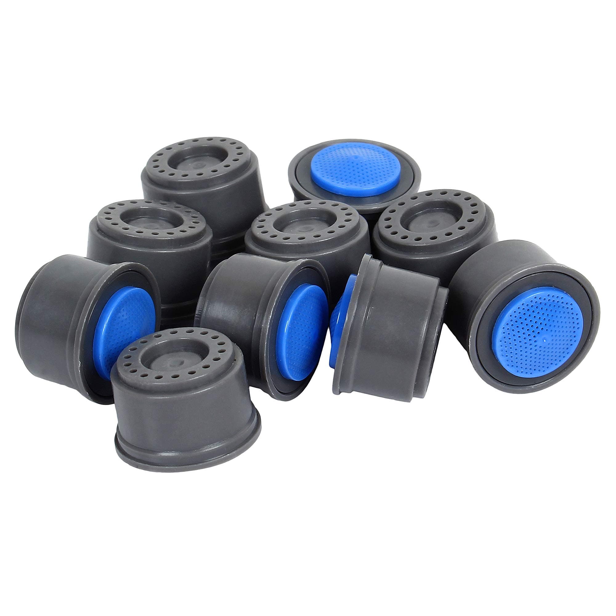 SBD 10 Pcs Plastic 3 LPM Water Saving Nozzles Replacement | Water Saving Aerator | Water saving Nozzle for kitchen taps - Color: Grey & Blue