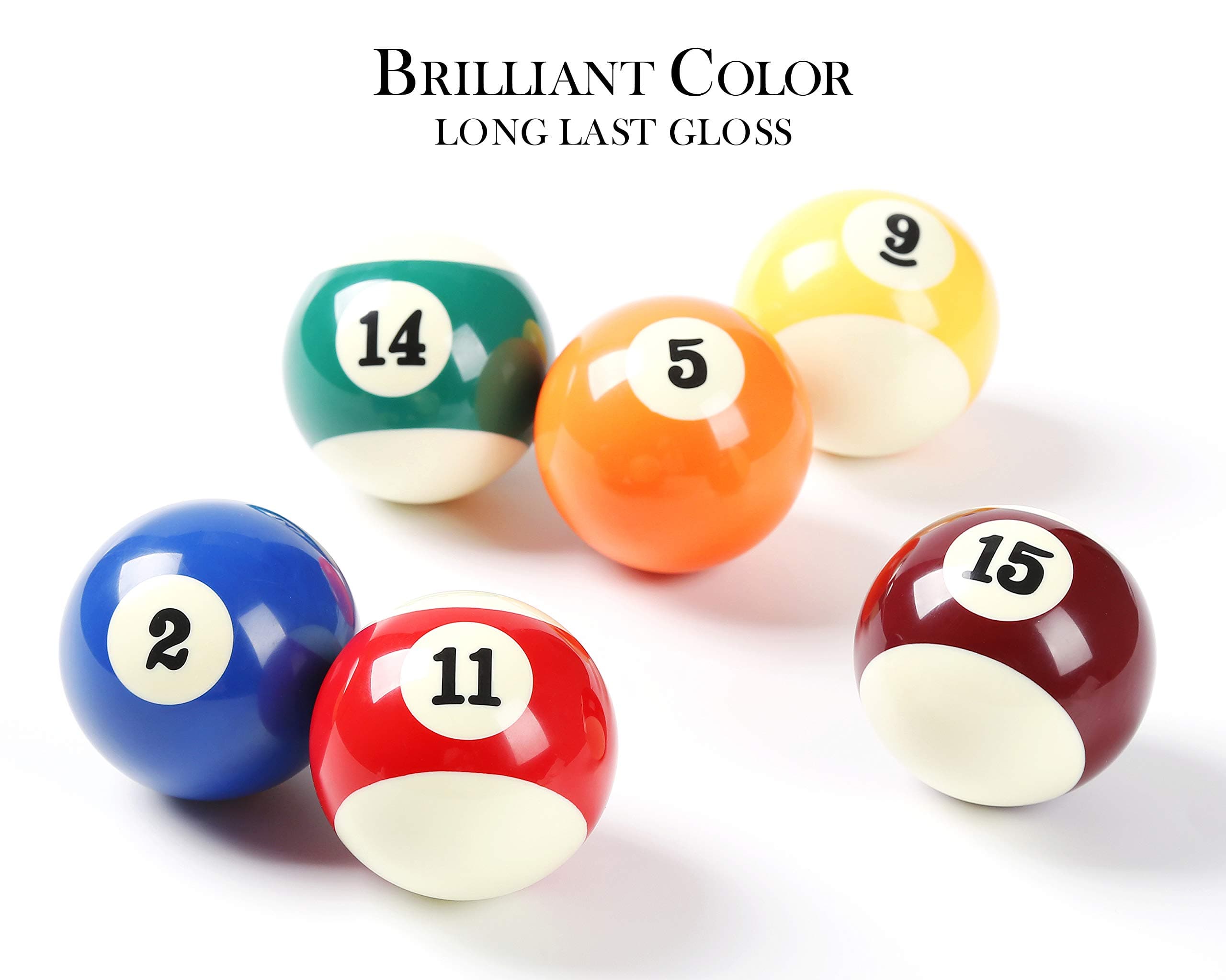 JAPER BEES PRO Standard Pool Table Billiard Ball Set, Regulation Size Resin