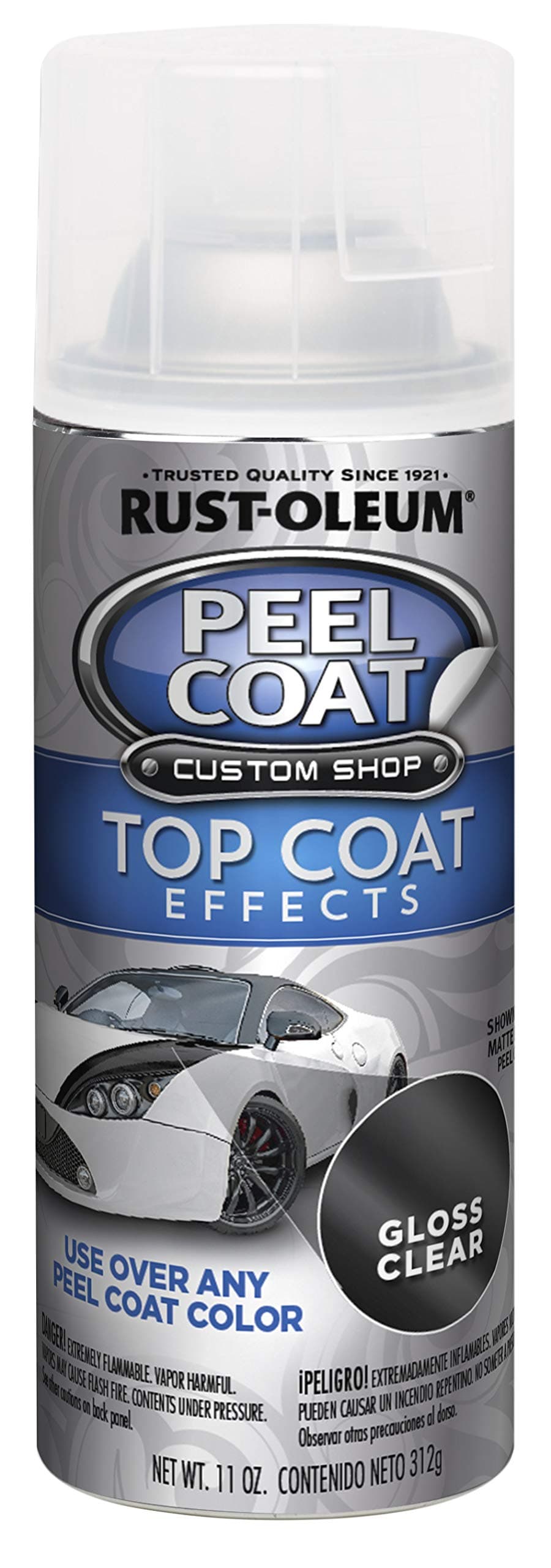 Rust-Oleum Peel Coat Top Coat Effects Spray Paint (Gloss Clear - 10oz,297343)