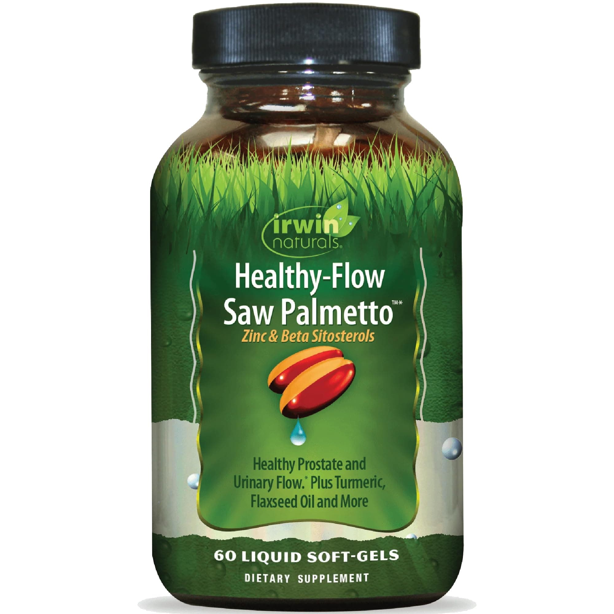 Healthy-Flow Saw Palmetto – 60 Liquid Soft-Gels – Prostate & Urinary Flow Support