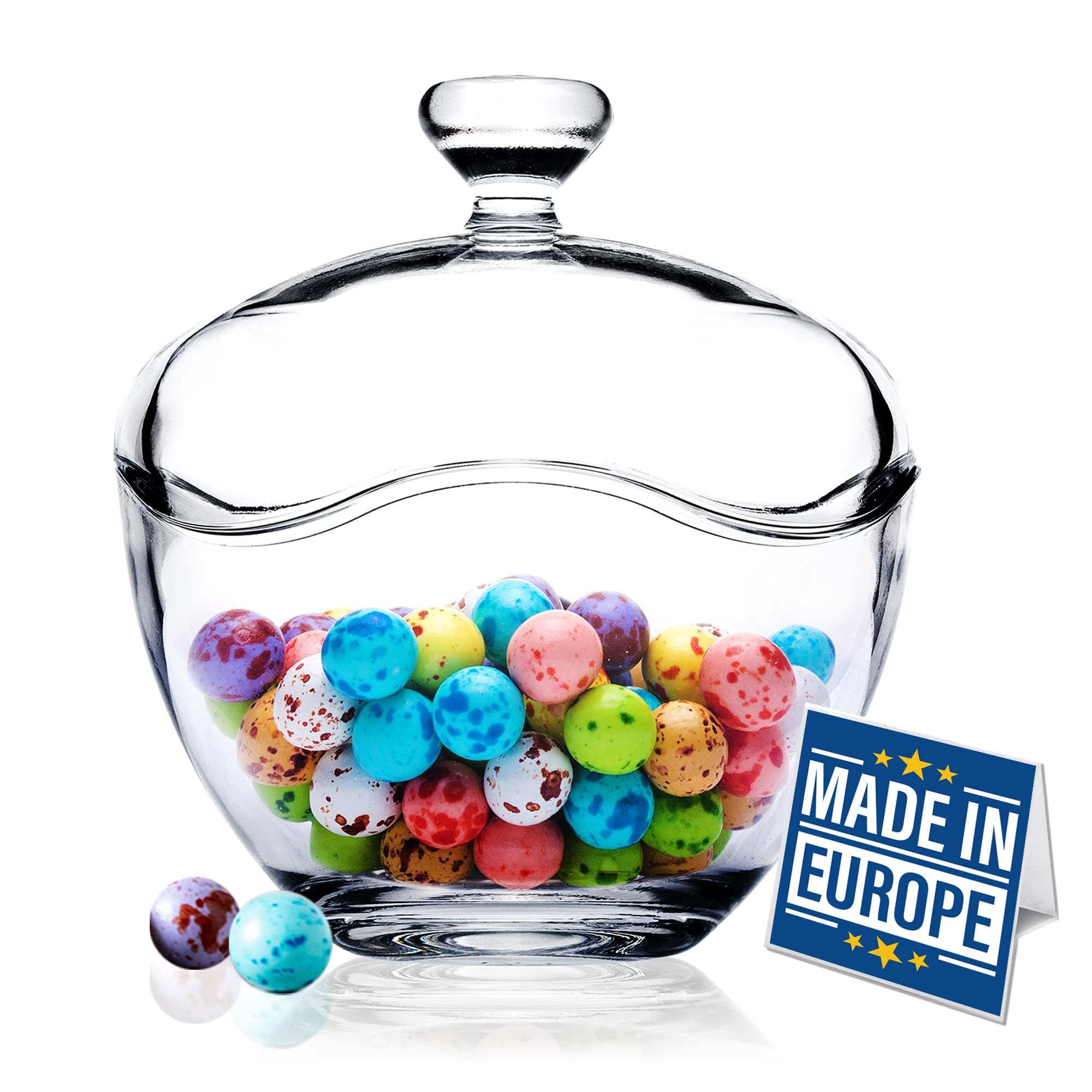 Candy Jars for Candy Buffet, Candy Dish with Lid, Glass Bowl and Food Storage Container, Decorative Cookie Jars, Apothecary Jars