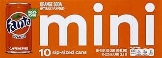 Orange Soda Can, 7.5 fl oz, 10 Pack
