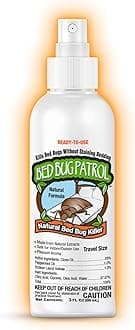 Bed Bug Patrol Travel Spray - Natural Killer - Child & Pet Safe - Plant Based - Non-Toxic - TSA Approved - for Hotels, Airbnb, Rideshare, Luggage - 3oz Travel Size