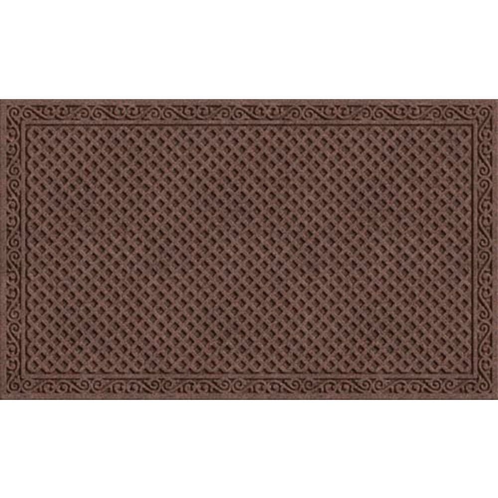 Apache Mills Textures 18" x 30" Iron Lattice Heavy Duty Walnut Door Mat – Weather & Stain Resistant, Non-Slip, Durable Outdoor Mat Made in USA – Superior Scraping Door Mat for Home & Commercial Use