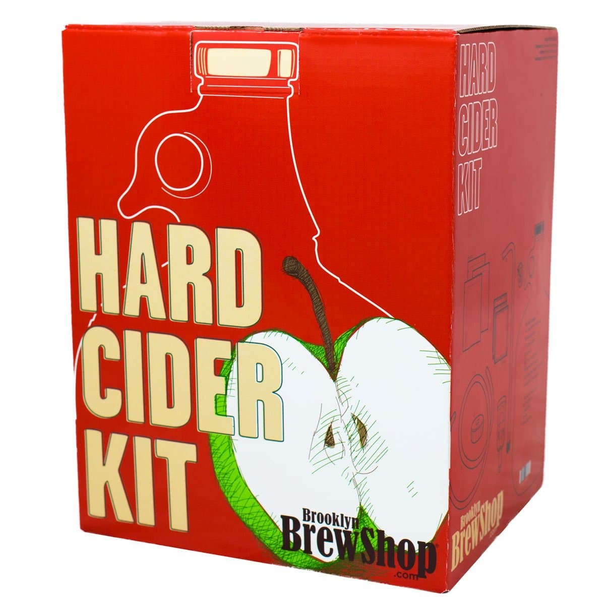 Brooklyn Brew Shop Hard Cider Making Kit: Starter Set with Reusable Glass Fermenter, Equipment, Ingredients - Perfect for Making Craft Hard Cider at Home
