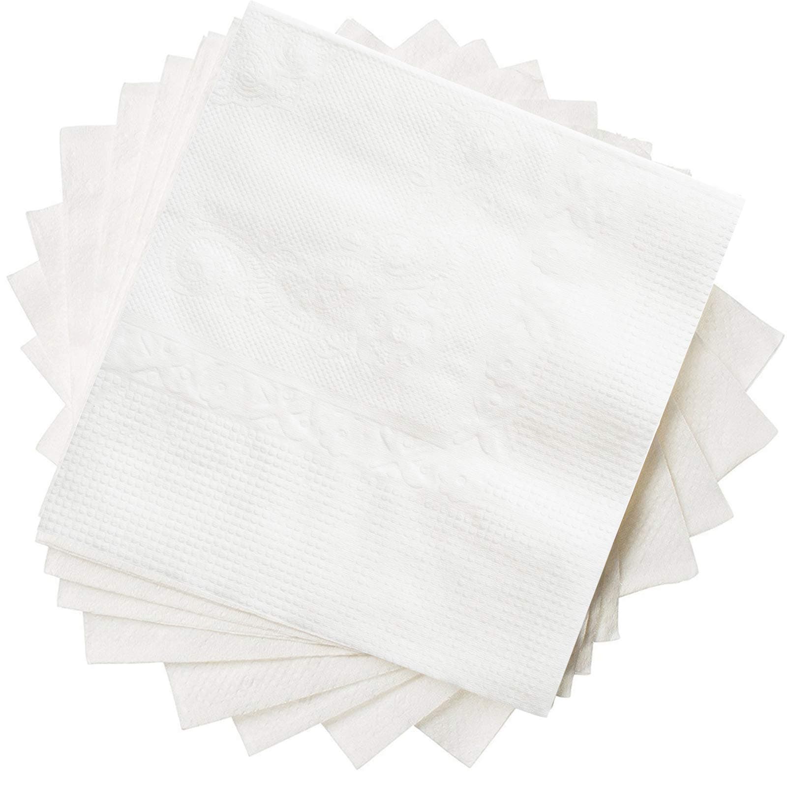 GUSTO [500 Count - 4.5 x 4.5 Folded] White Beverage Napkins - 1-Ply Bulk Cocktail Napkins, Restaurant Bar Paper Napkins and Party Napkins - 9x9 Unfolded (Formerly Comfy Package)