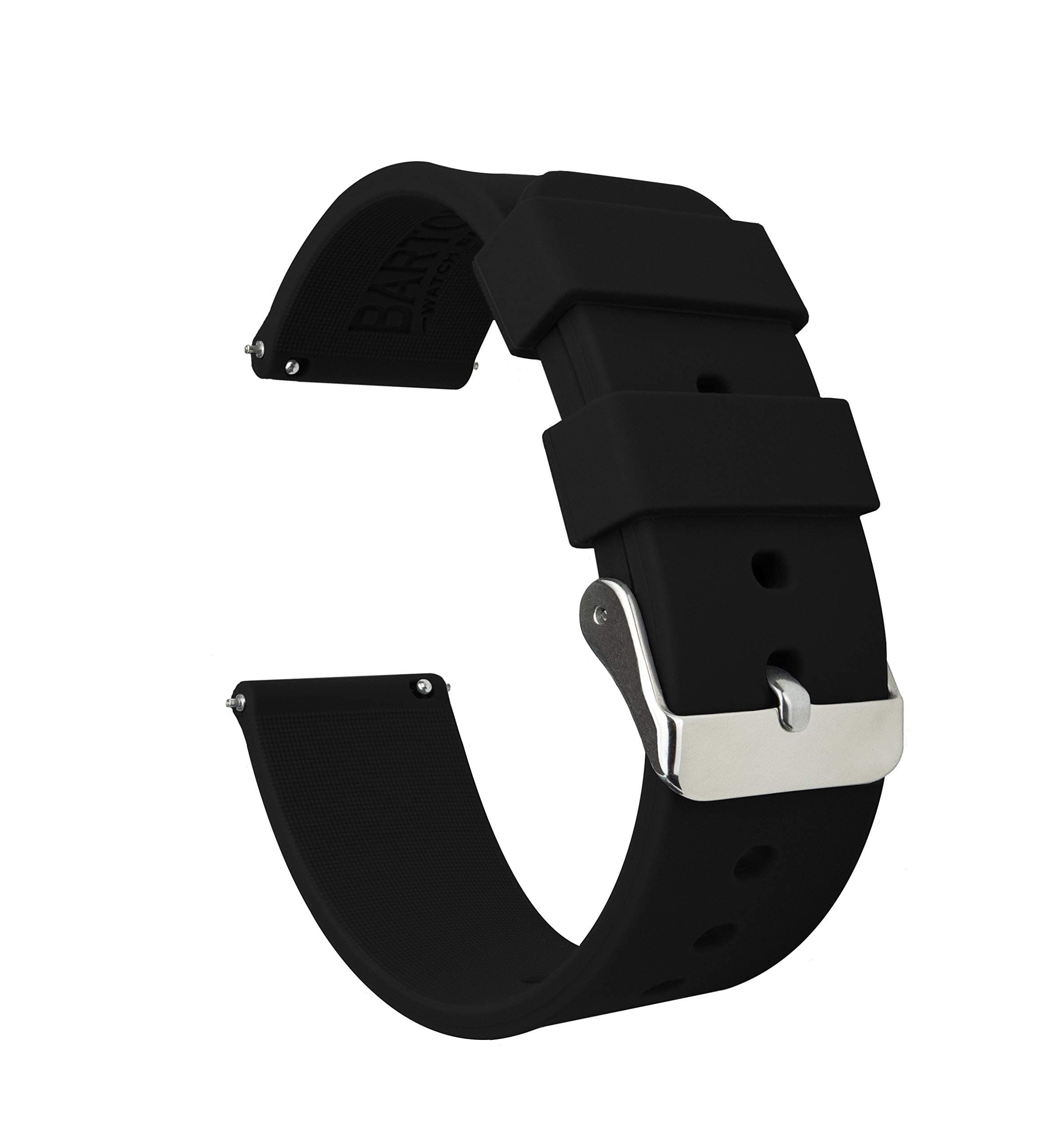 Barton Silicone Watch Bands - Quick Release Straps - Choose Color & Width - 16mm, 18mm, 20mm, 22mm or 24mm - Soft Rubber