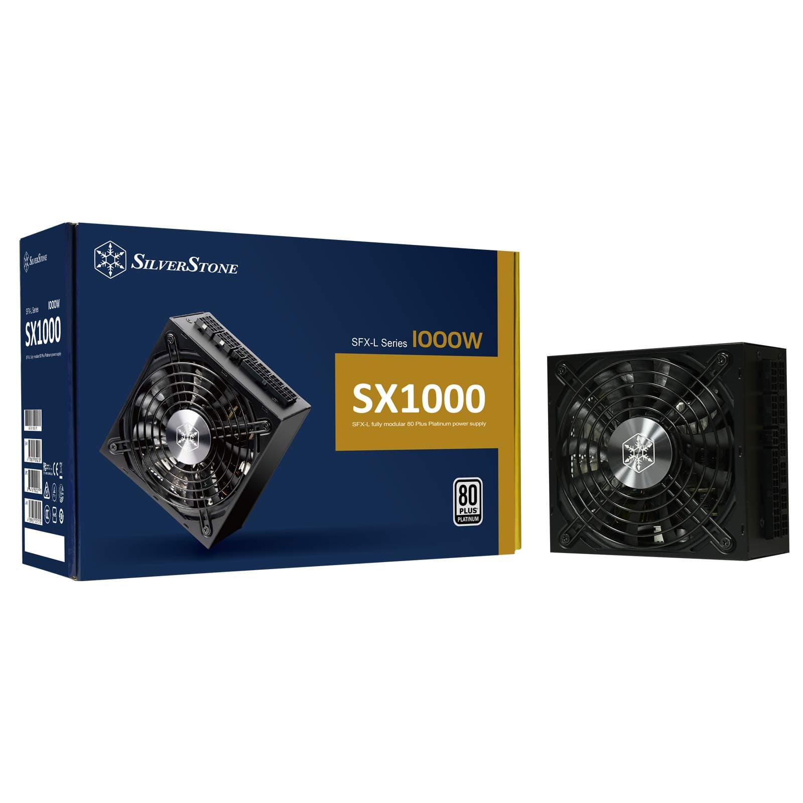 SilverStone Technology SX1000 Platinum, 80 Plus Platinum 1000W Fully Modular SFX-L Power Supply, SX1000-LPT-X V1.1
