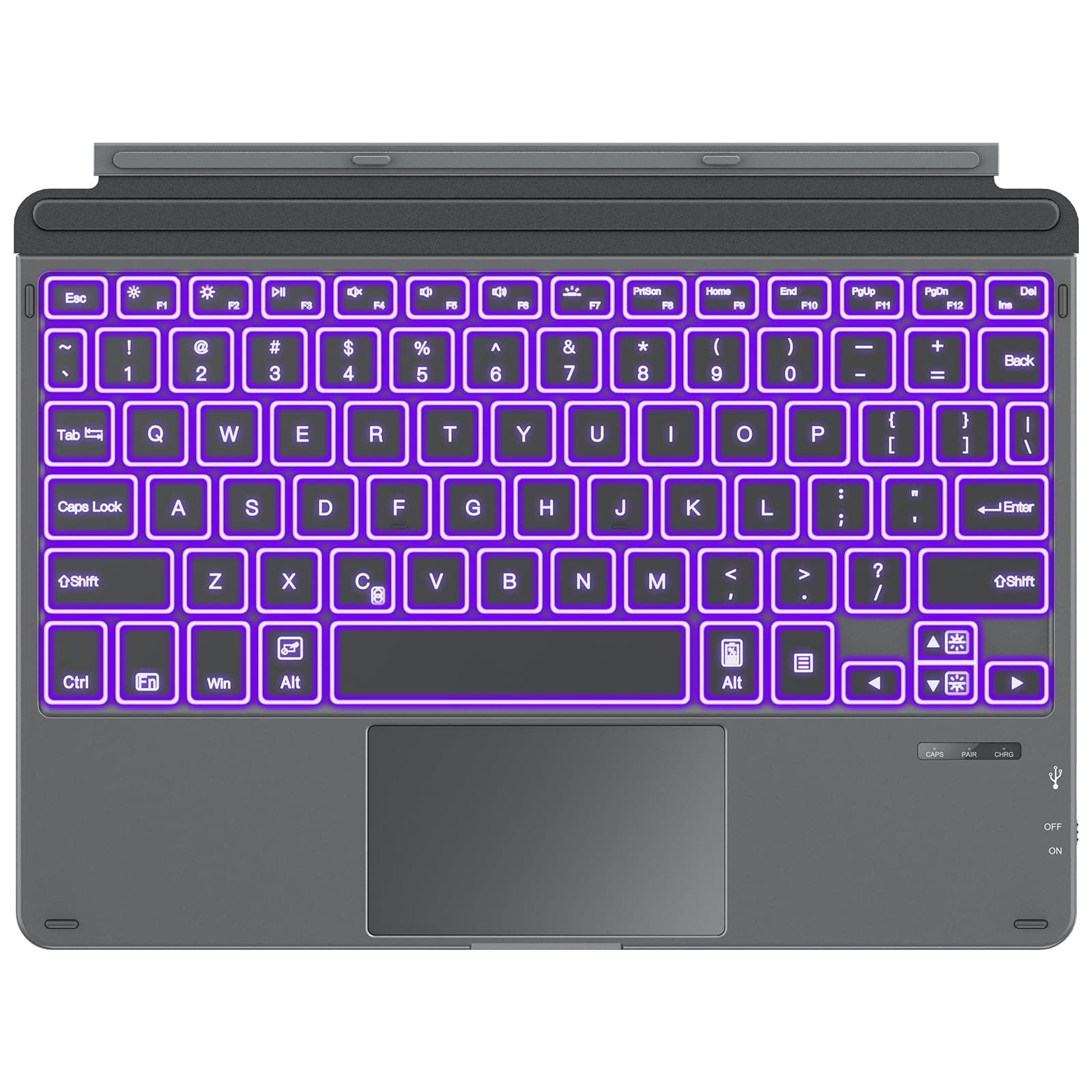 OMOTON Keyboard for Surface Go 4/3 /2/1, Bluetooth Type Cover for Surface Go, 7-Color Backlit, Ultra-Slim Wireless Keyboard with Touchpad, Built-in Rechargeable Battery