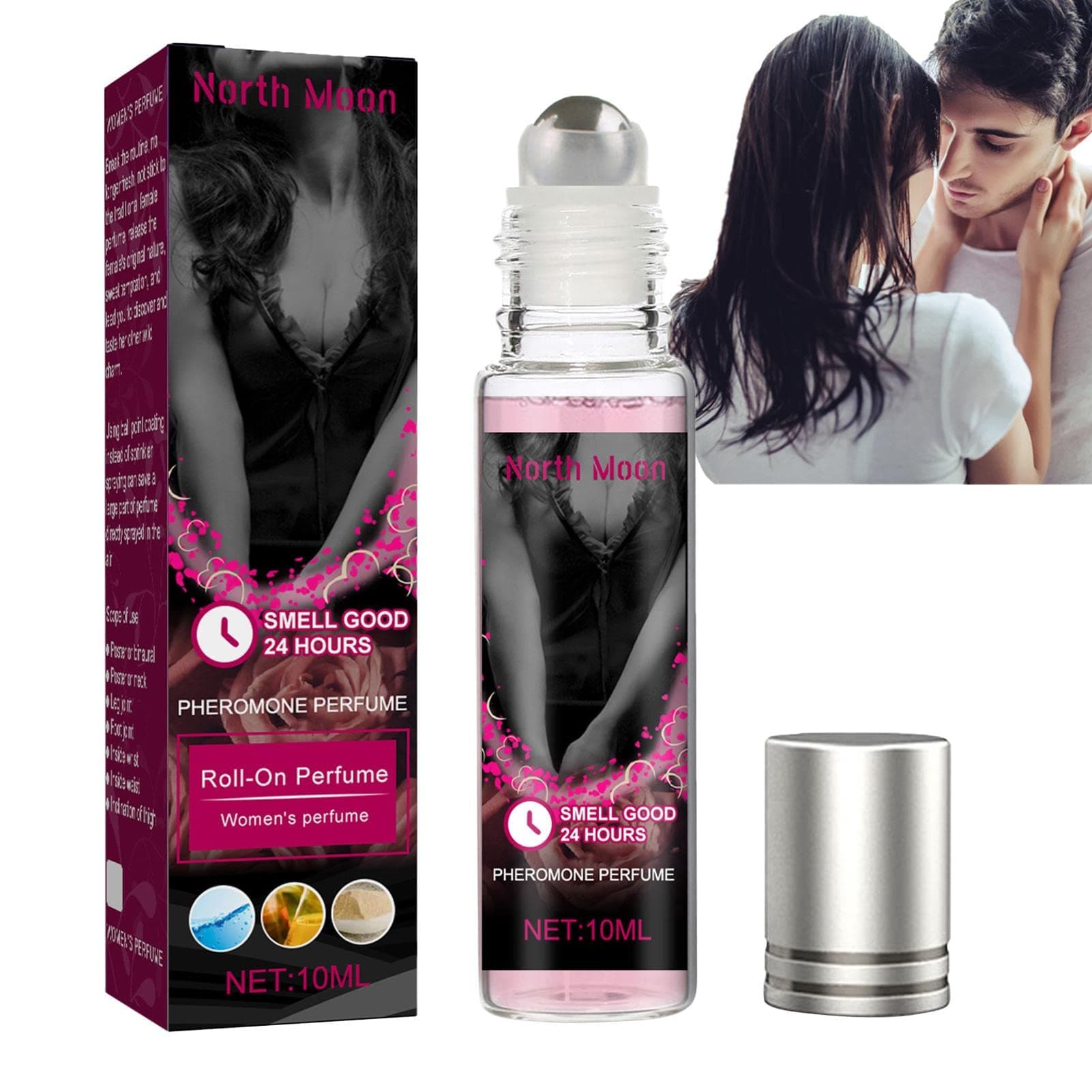 Pheromone Perfume | Erotic Perfume Long Lasting Increase Attraction | Intimate Partner Sex Pheromones Strong Persistence The Original Pheromone Infused Essential Oil Perfume Cologne - Unisex For Men