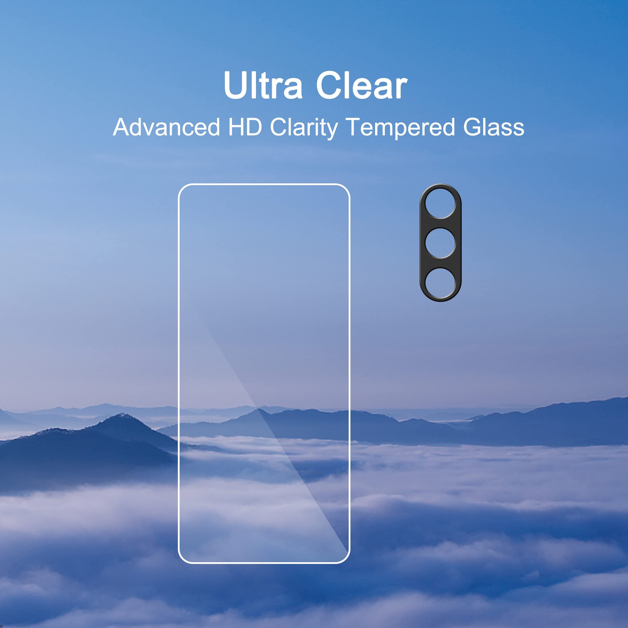 Ailun Glass Screen Protector for Galaxy S23 Plus 3Pack + 3Pack Camera Lens Tempered Glass Fingerprint Unlock Compatible 0.25mm Ultra Clear Anti-Scratch Case Friendly