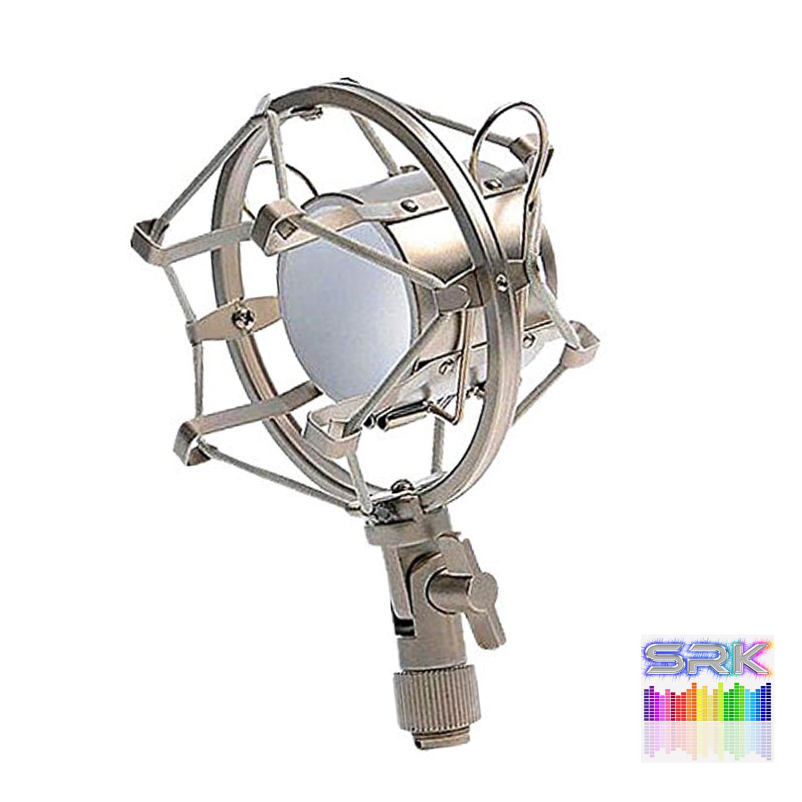SRK G-21 Universal Microphone Shock Mount Microphone Stand Metal Finish Holder Clip for Studio Condenser Microphone