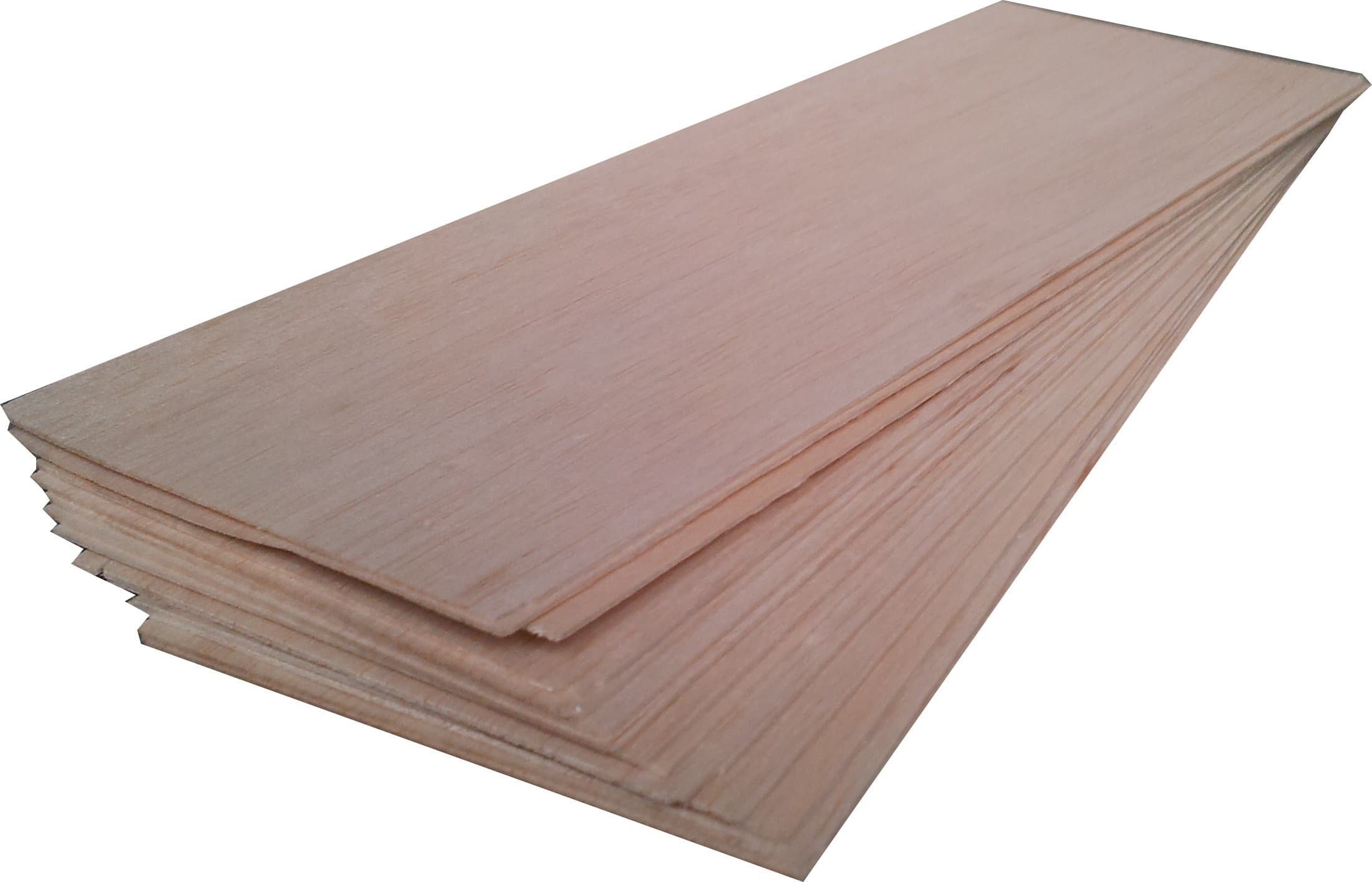 BALSA WOOD 15 sheets 12" x 3" x 1/32" (305mm x 75mm x 0.8mm)