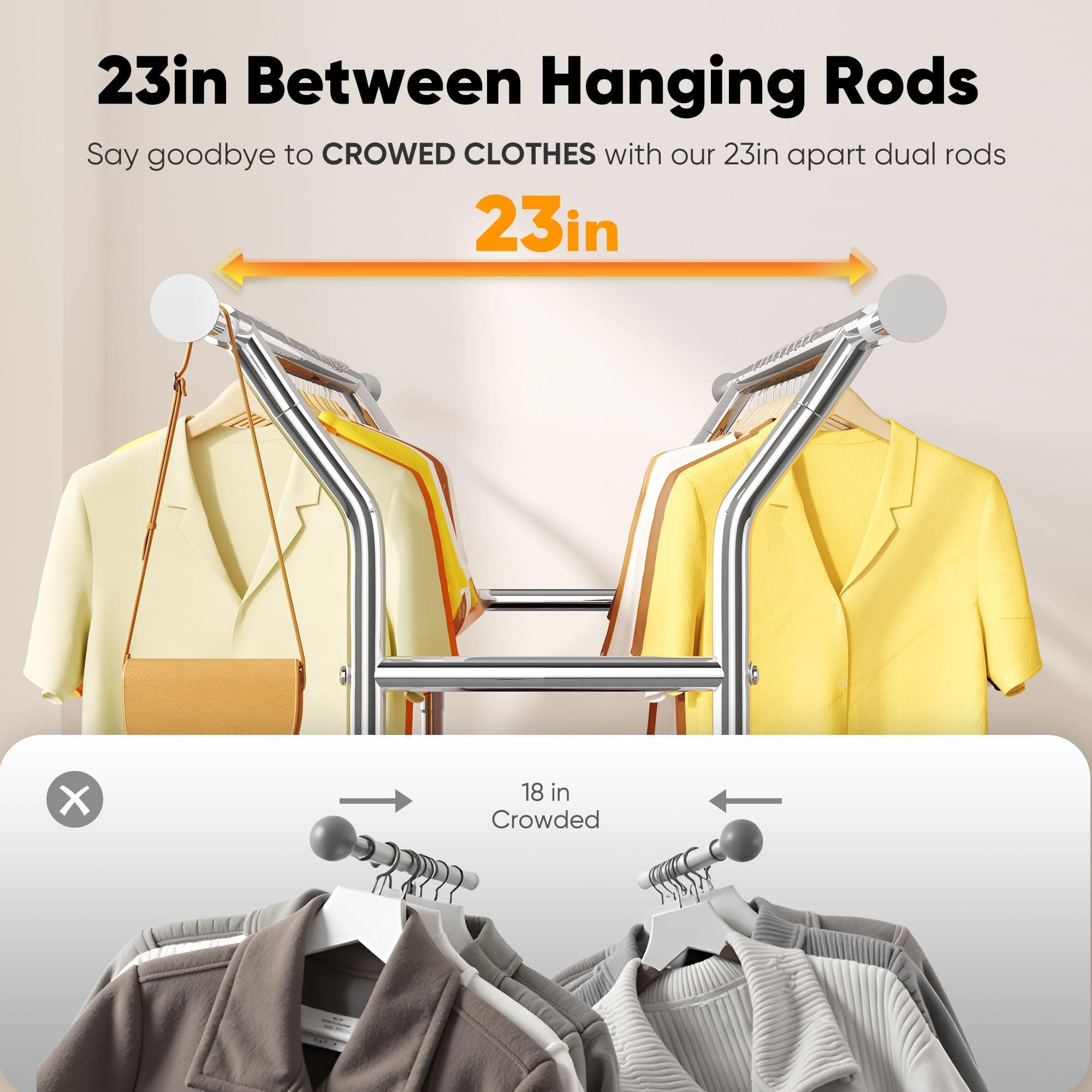 HOKEEPER Heavy Duty Clothes Rack
