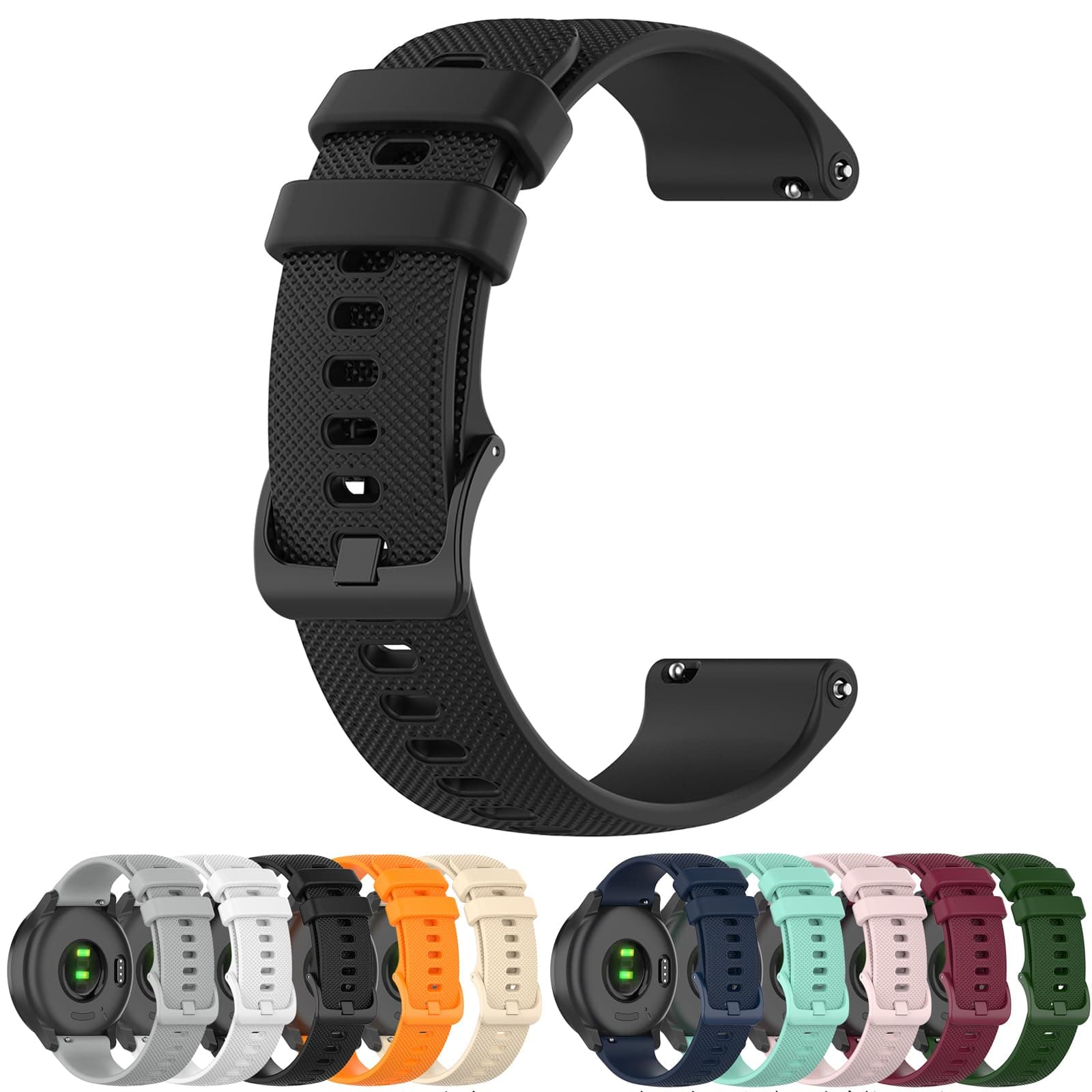 LOKEKECompatible with Golf Buddy Aim W12 Replacement Band - Replacement Silicone Wrist Watch Band Strap Compatible with Golf Buddy Aim W12