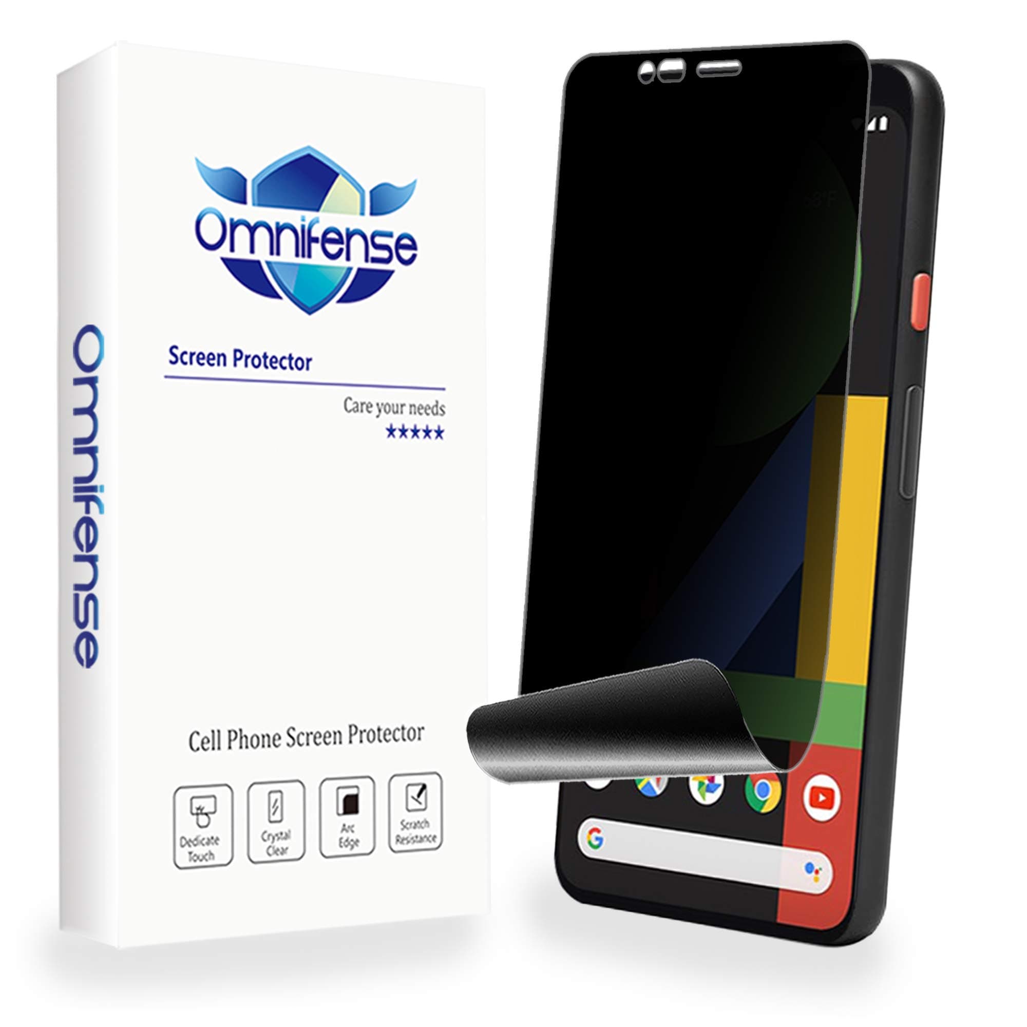 Omnifense Google Pixel 4 Privacy Screen Protector, [FingerPrint Unlock Supported] 2-Way Anti Spy Full Adhesive 3D Curve Fit Soft Film (NOT Tempered Glass) Screen Cover for Google Pixel 4 [2 Pack]