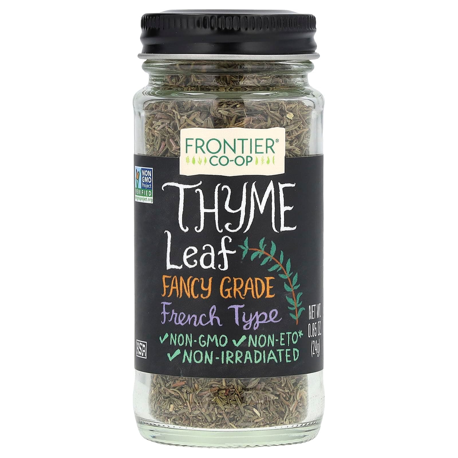 Frontier Co-op Thyme Leaf Cut and Sifted, 0.85-Ounce Bottle