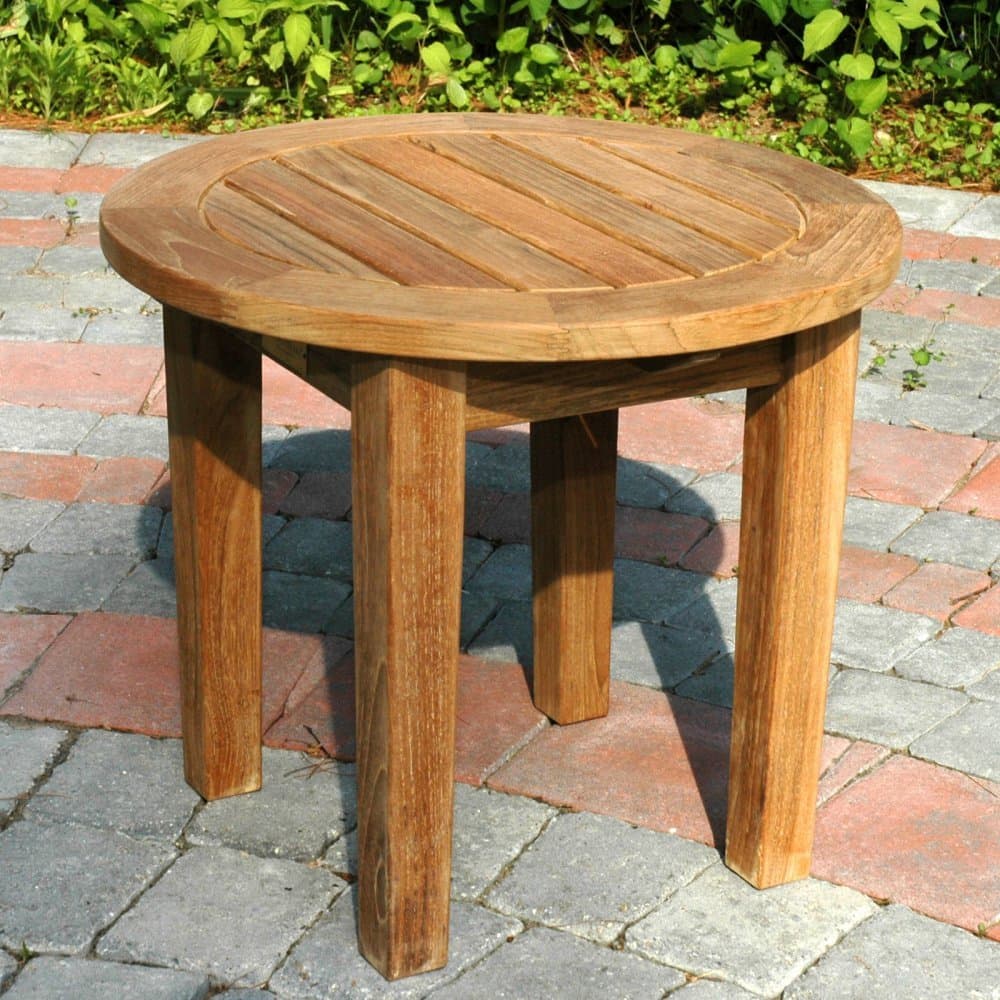 Regal Teak Round Side Table Fixed Leg