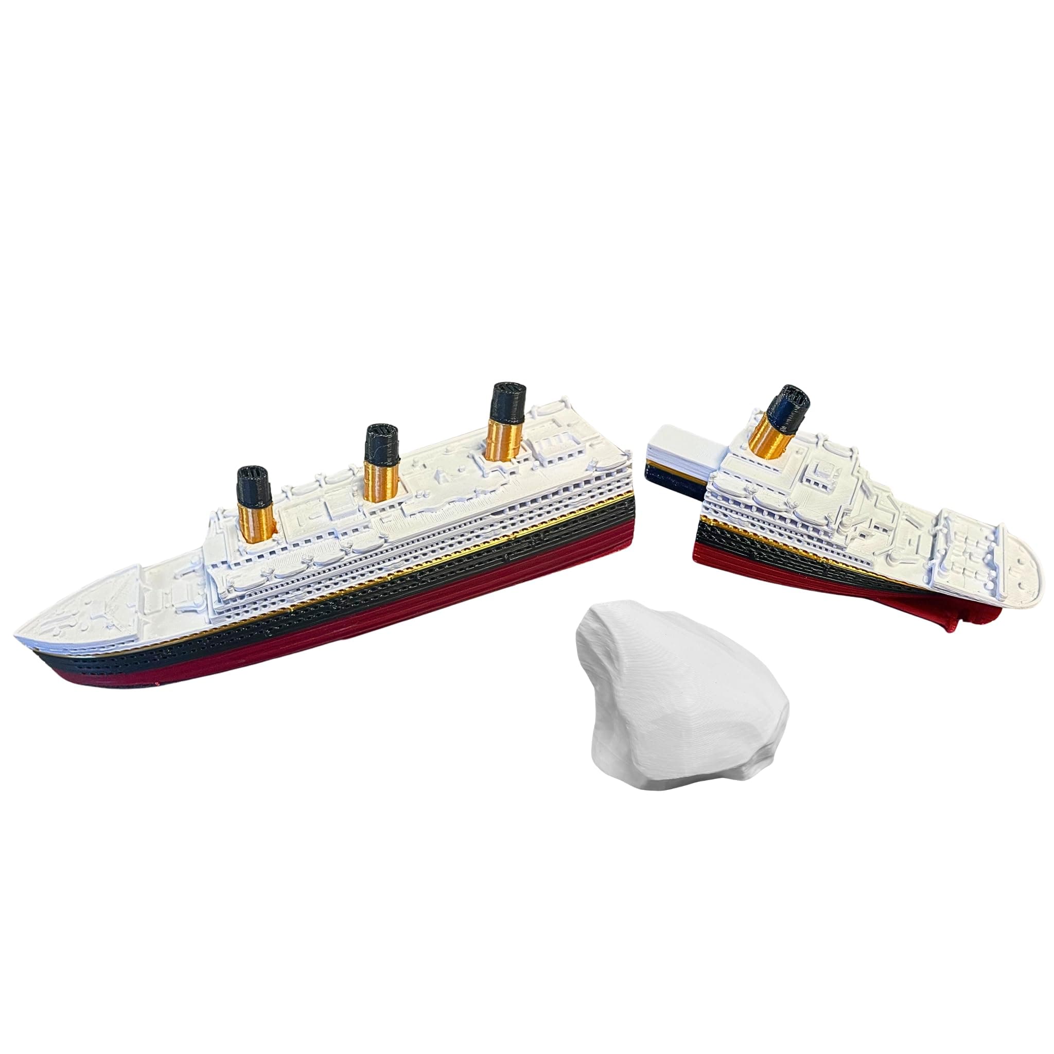 Split In Half Titanic Bath Boat And Pool Toy,Break In Half RMS Titanic Toys For Kids, Historically Accurate Breakable Titanic Toy, Titanic Ship, Titanic Cake Topper (Split Titanic + IceBerg)