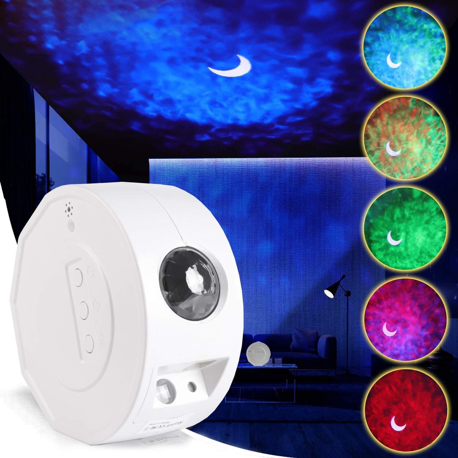 RHM LED Star Projector Night Light, Galaxy Projector Light with Colorful Nebula Cloud/Ocean Wave, Timer & Remote Control, Ideal for Kids Children, Adult Bedroom