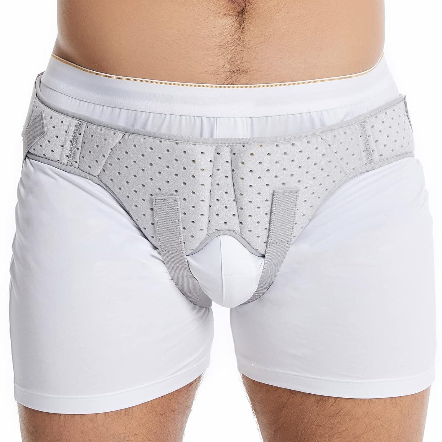 Hernia Belt Truss for Left or Right Side Supportive Groin Pain with Removable Compression Pads for Pre or Post-Surgical, Comfortable Adjustable