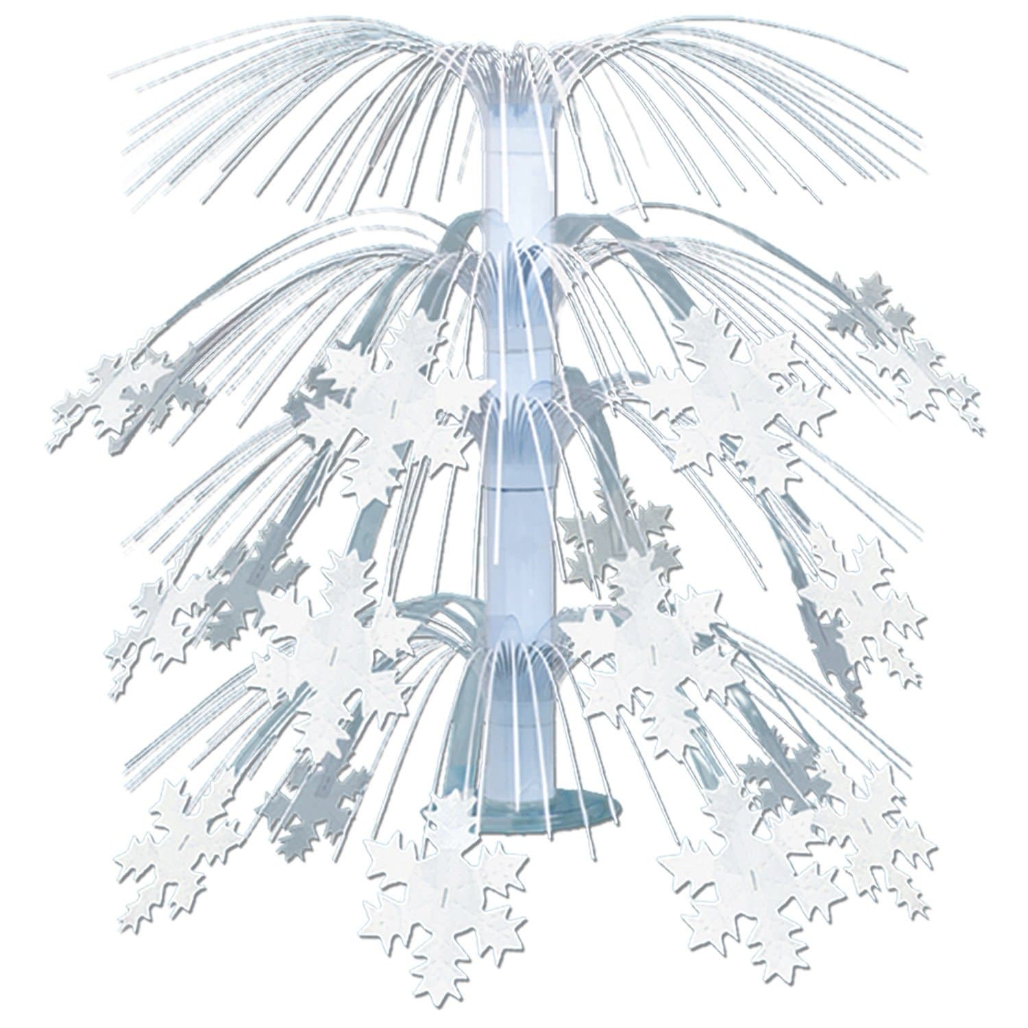 Beistle20550 Snowflake Cascade Centerpiece, 18", White