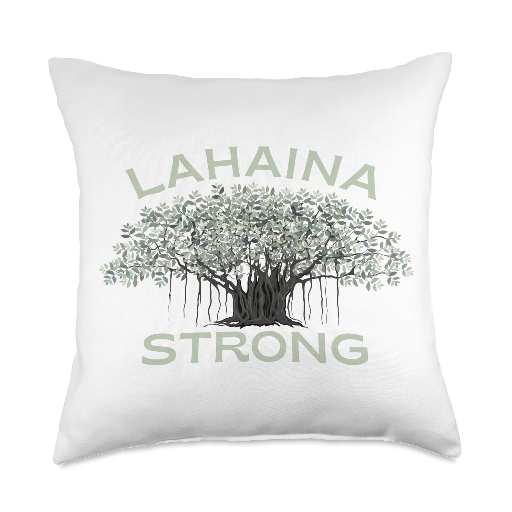 Lahaina Banyan Tree Maui Hawaii StrongThrow Pillow