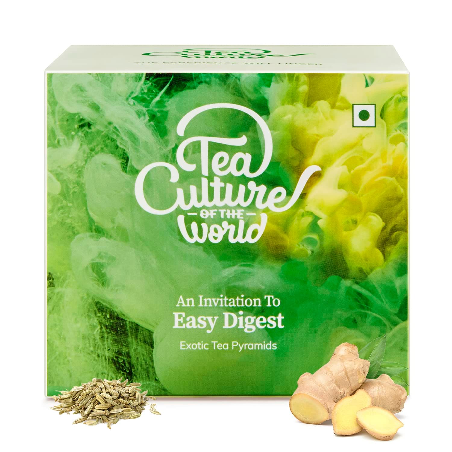 Tea Culture of The World Easy Digest Tea | Digestive Herbal Tea with The Goodness of Ginger, Licorice Root, Saunf and Pudina | Prevents Indigestion, Gas and Bloating | 16 Count