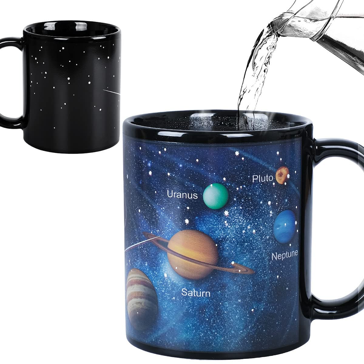 Kmiles Heat Changing Solar System Ceramic Mug Colour Changing Mug Magical Coffee Mug Tea Cup 12 Ounce - Novelty for Xmas Funny Gifts