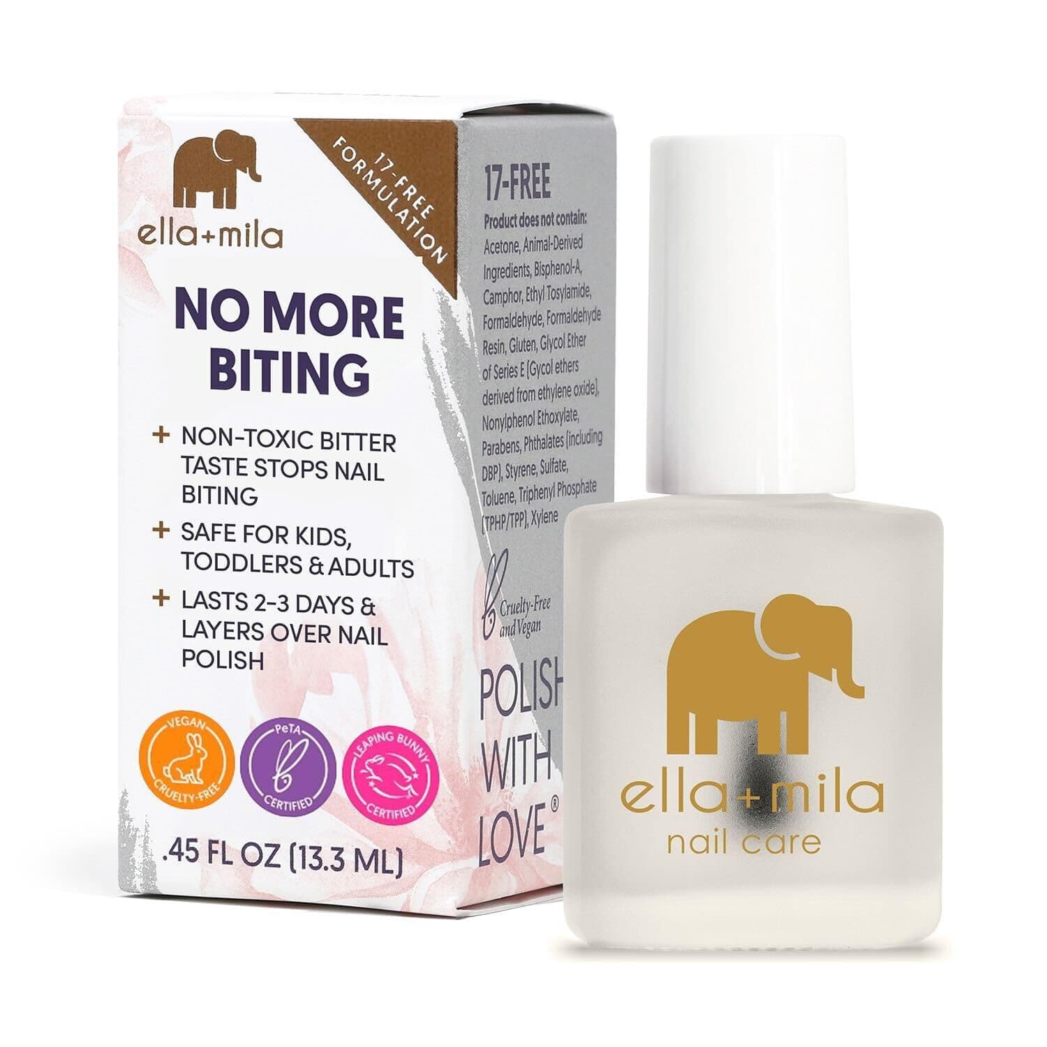 Stop Nail Biting Polish – Nail Biting Treatment & Thumb Sucking Deterrent for Kids and Adults – Bitter No Bite Nail Polish Habit Breaker