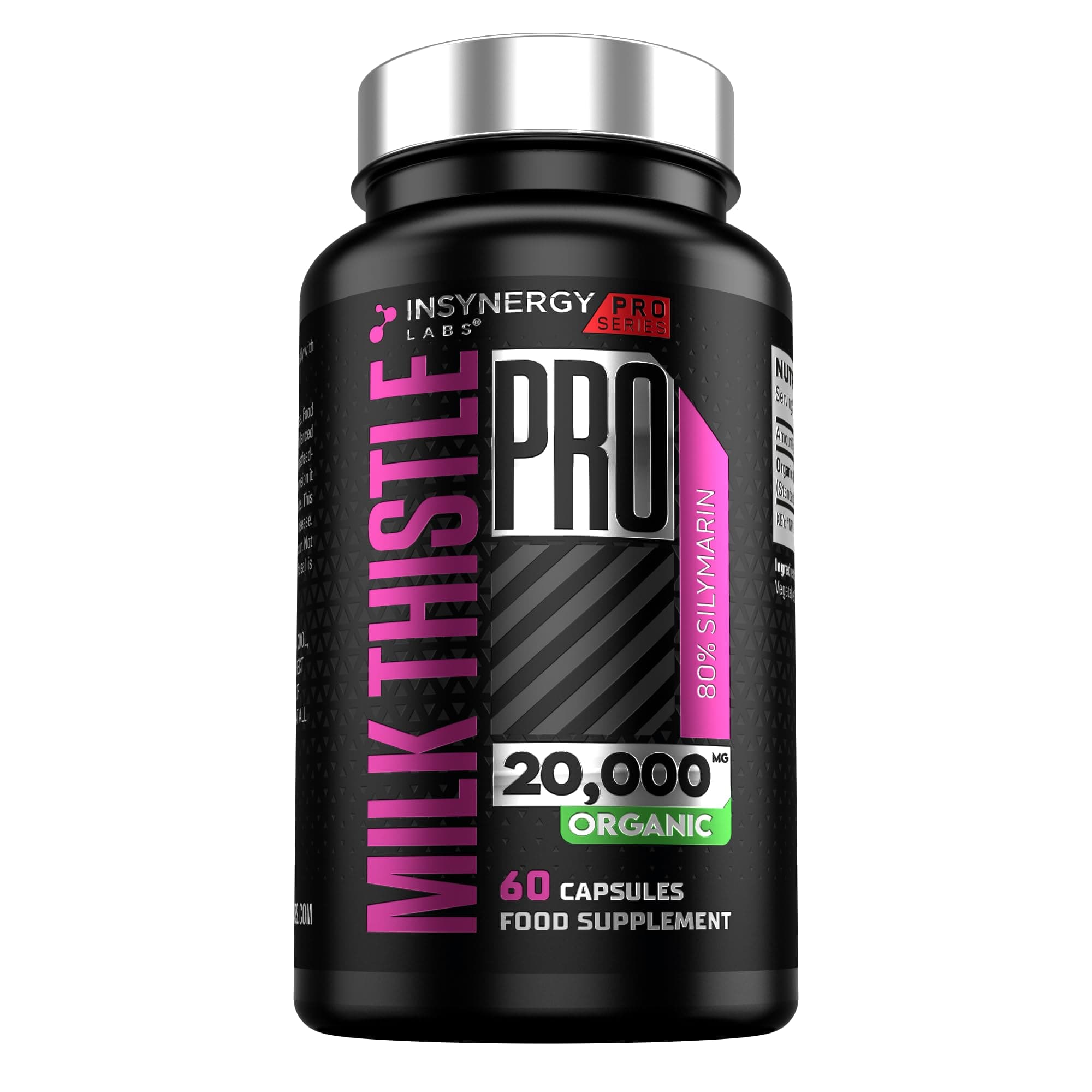 Milk Thistle 20,000mg Per Capsule (Maximum Dose in UK) Superior Organic 80% Silymarin Milk Thistle High Strength, 60 Vegan Milk Thistle Tablets Capsules Supplement