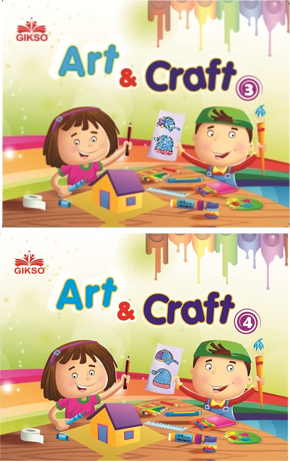 GIKSO Art and Craft for Class 3 and 4 - Set of 2 Activity Books for Kids Age 7-10 Years Old
