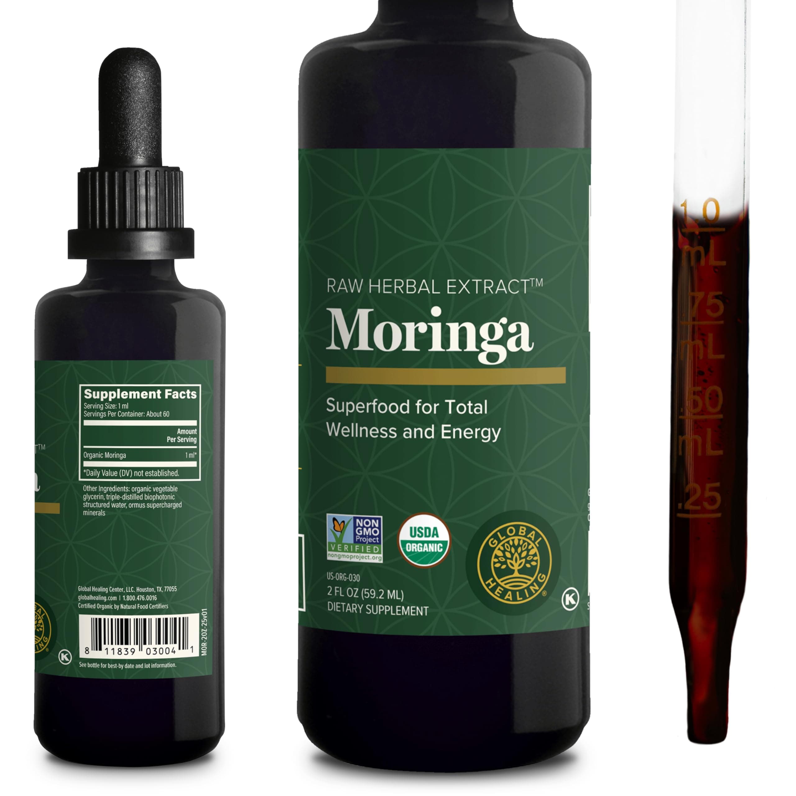 Centre Organic Moringa Raw Herbal Extract 60ml
