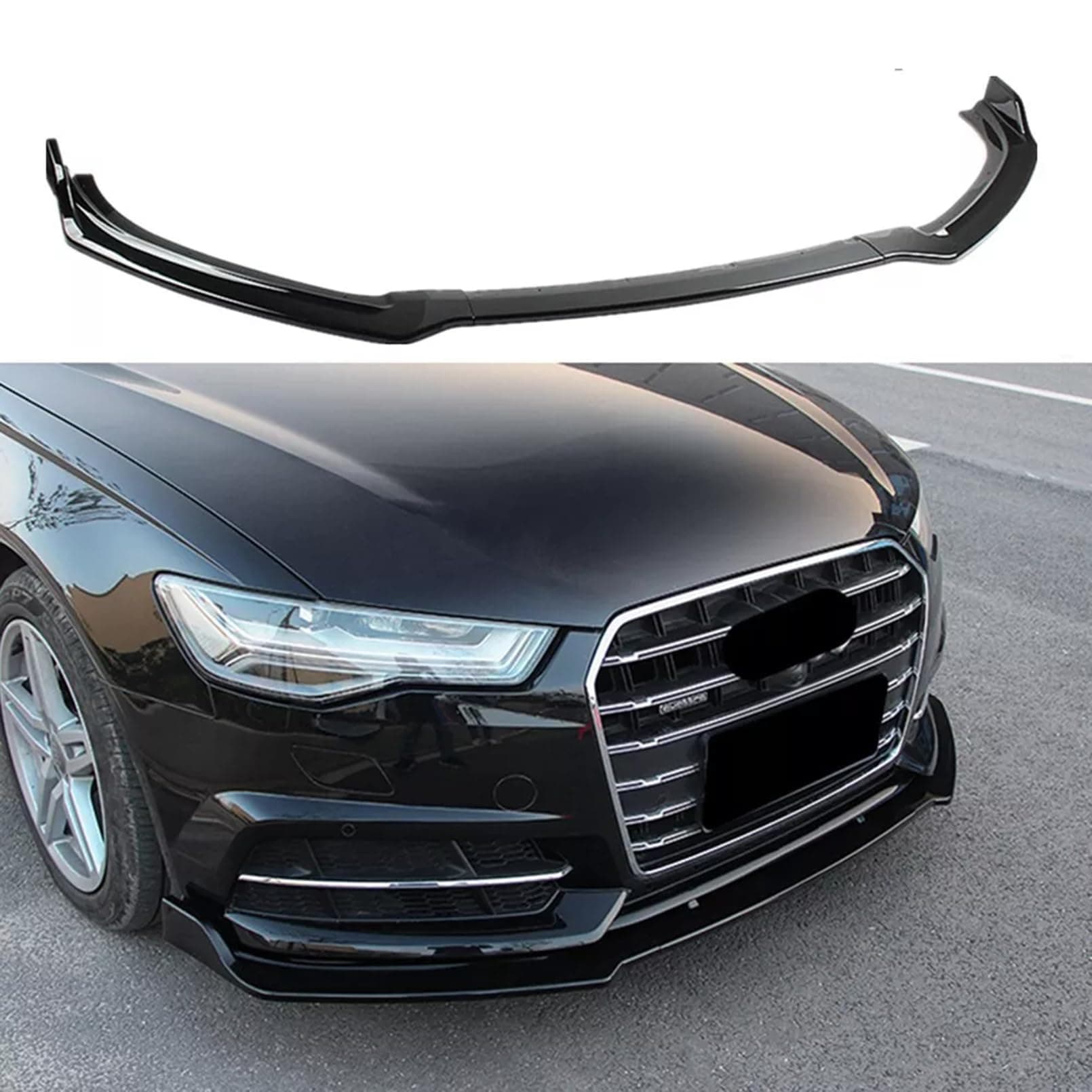 MUTUSAISI Front Bumper Lip Splitter Spoiler Compatible with Audi S6 A6-Sline 2016 2017 2018 Accessories