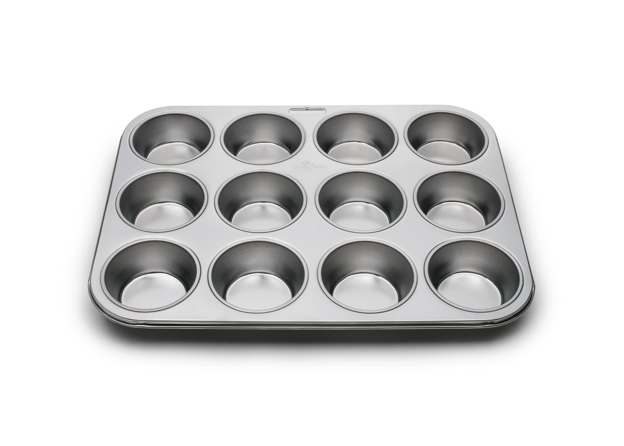Stainless Steel Muffin Pan, 12 Cup