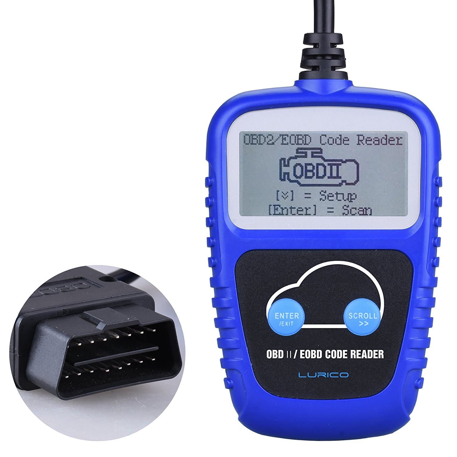 LURICO Code Reader Vehicle Diagnostic Scan Tool for OBDII/OBD2 Vehicles Read & Erase Engine Fault codes