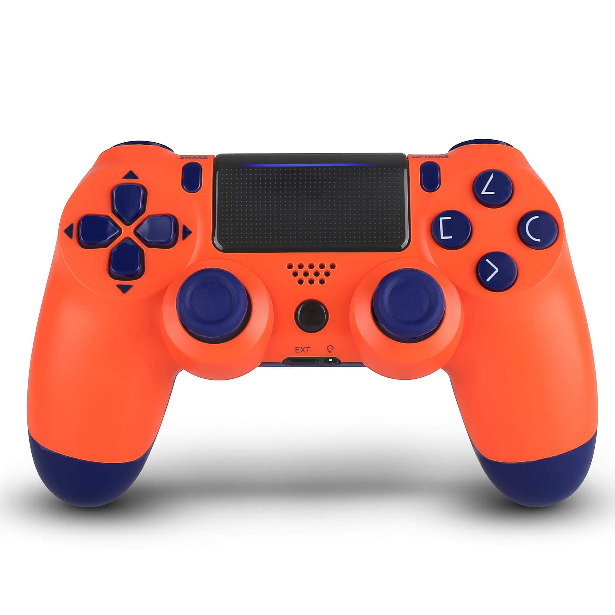 2 Pack Controller for PS4,Wireless Controller for Playstation 4 with Dual Vibration Game Joystick (Orange)