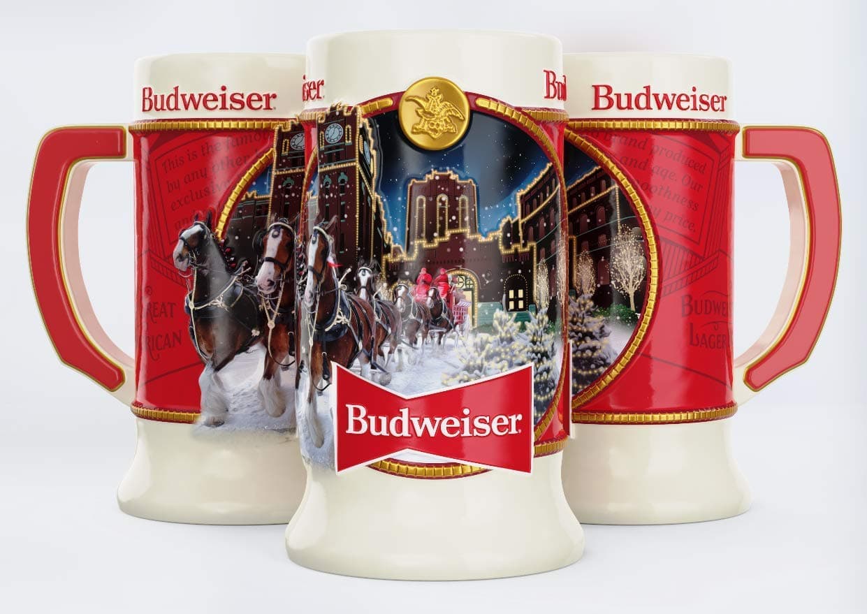 2020 Budweiser Holiday Stein - Brewery Lights