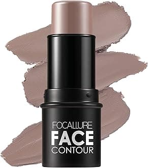 FOCALLURE Cream Contour Stick, Matte Bronzer Stick, Professional Face Shaping & Contouring Stick Makeup, Easy to Apply with Buildable Coverage, Long Lasting & Sweatproof, HAZEL WOOD