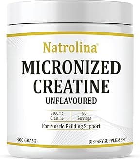 100% Micronized Creatine Monohydrate Powder (Unflavoured)-400g/80 Servings| Premium Muscle Building Support, Boost Energy & Performance