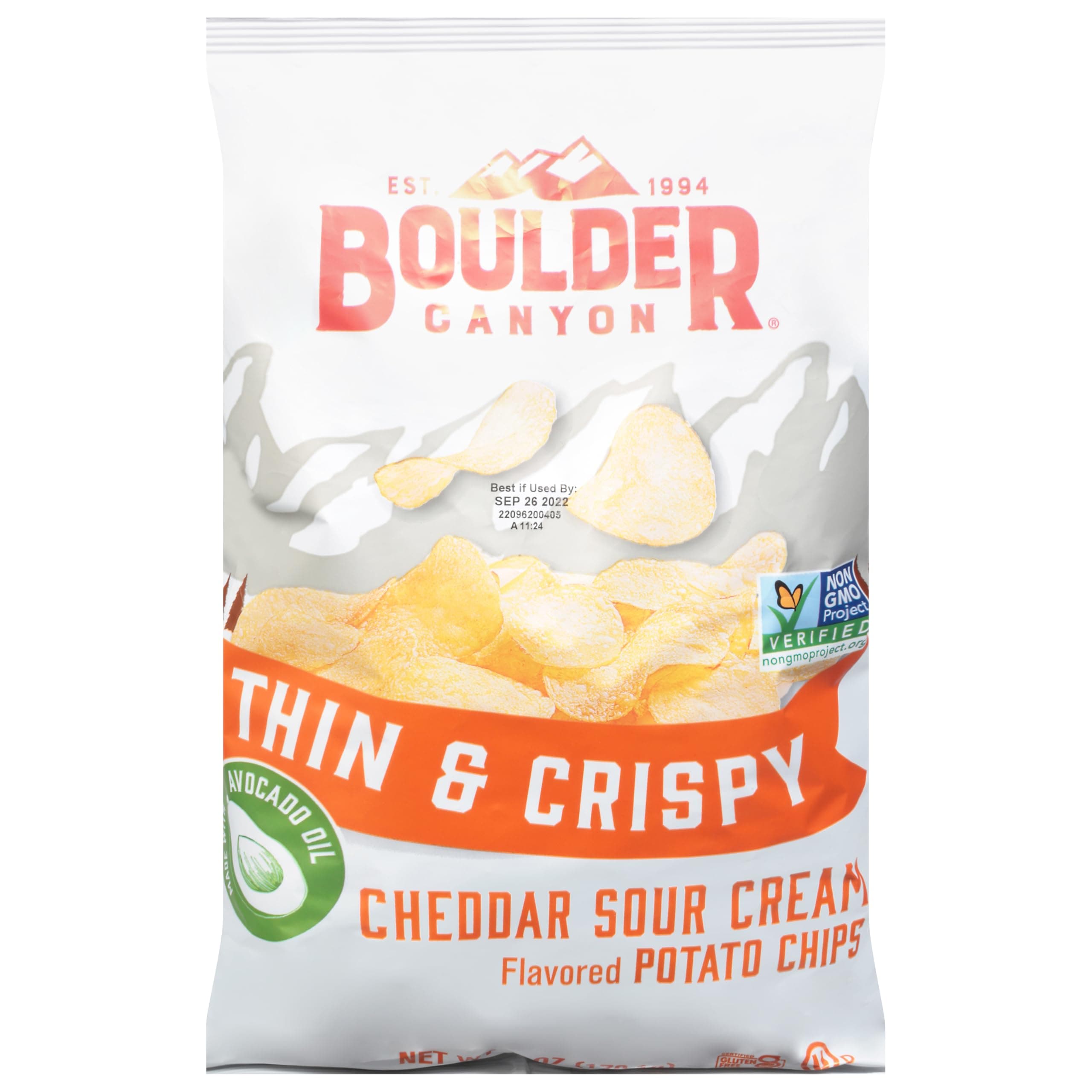 Thin & Crispy Cheddar Sour Cream Potato Chips, 6 OZ