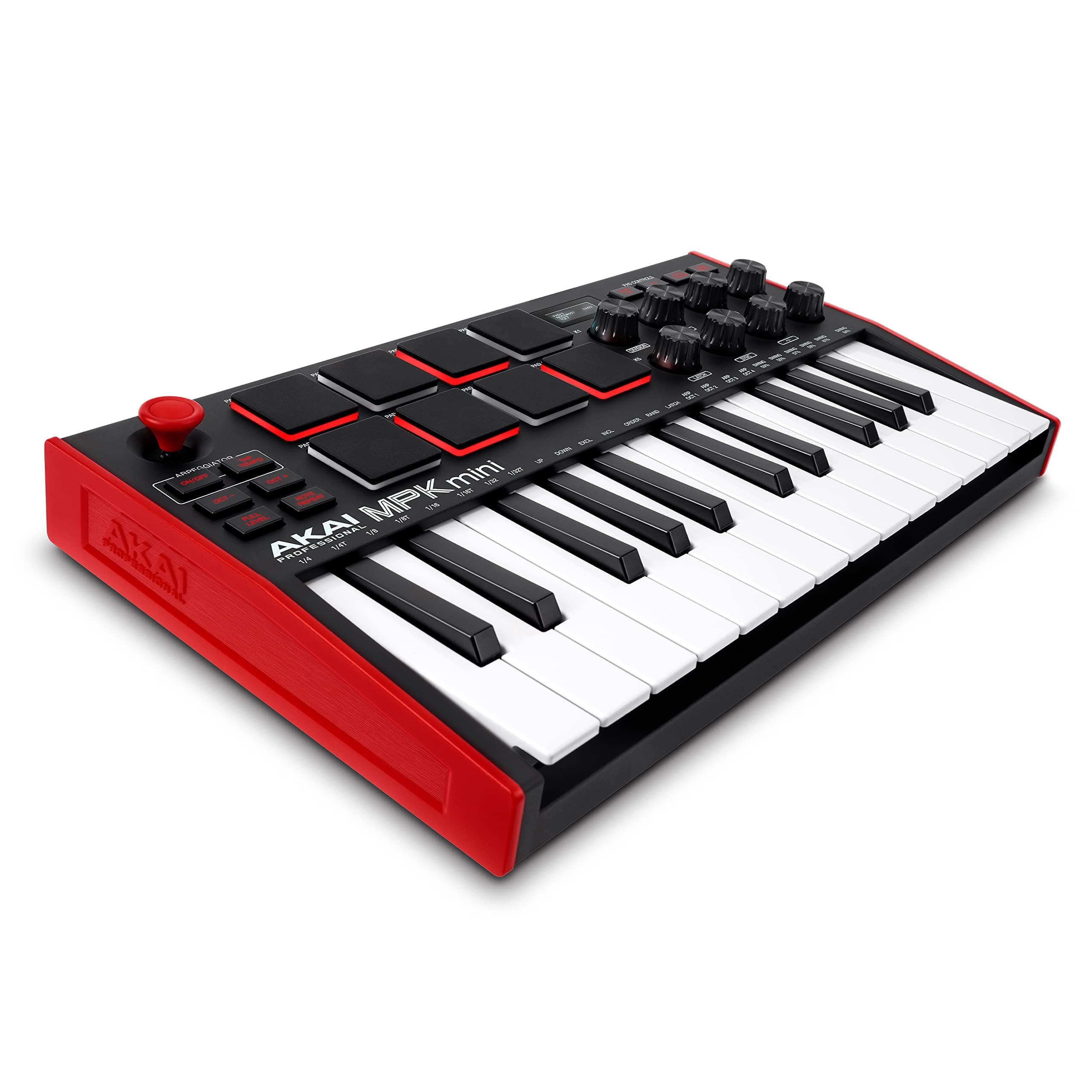 Mpk Mini Mk3 25 Key Usb Midi Keyboard Controller With 8 Backlit Drum Pads, Knobs And Music Production Software Included, Mpkmini3