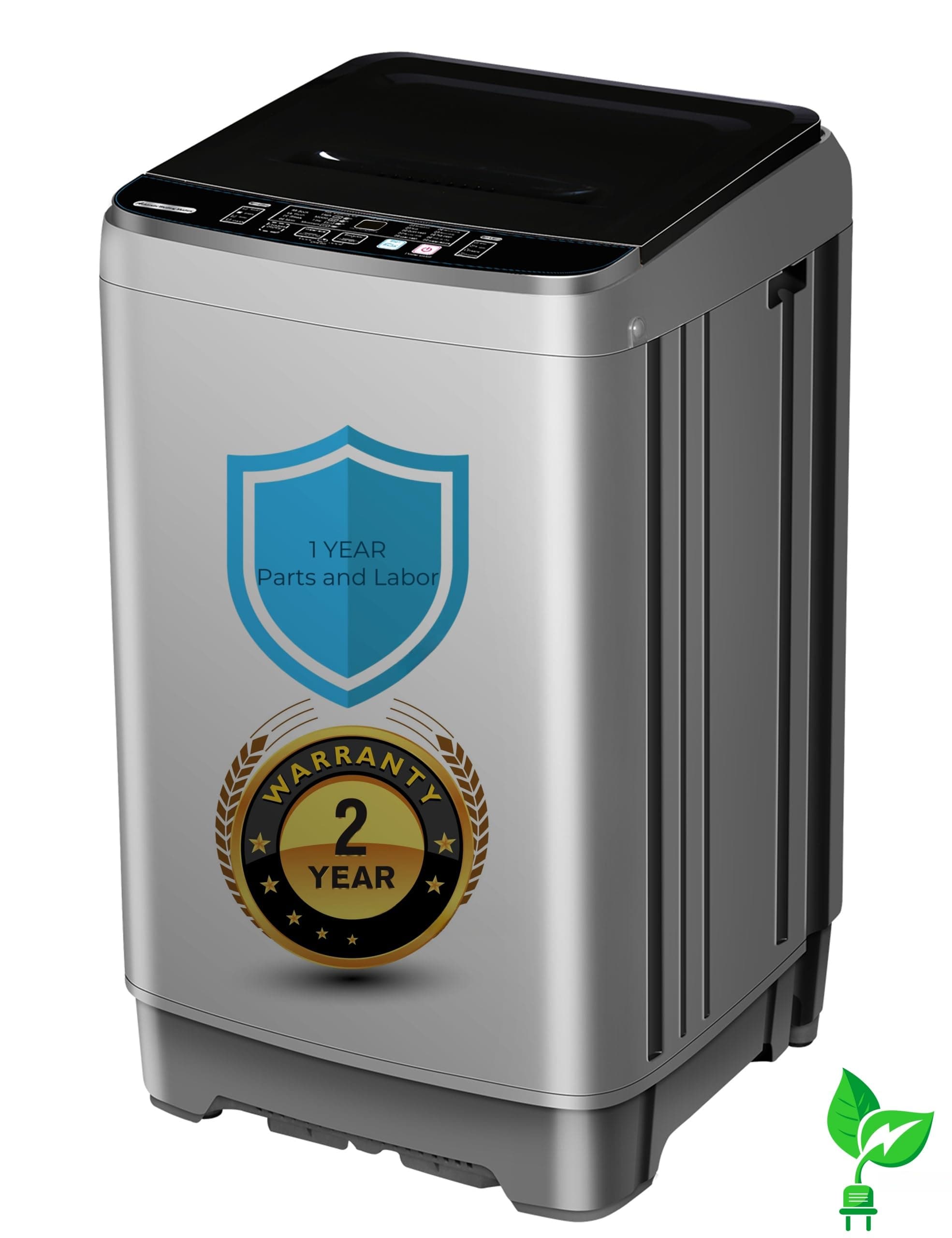 Portable Washing Machine - Compact 2.0 Cu.ft Portable Washer, Full-Automatic Top Loader for Space Saving, Ideal for Apartments, Homes, and Dorms, 10 Wash Cycles, Low Noise, IPX4 with Drain Pump