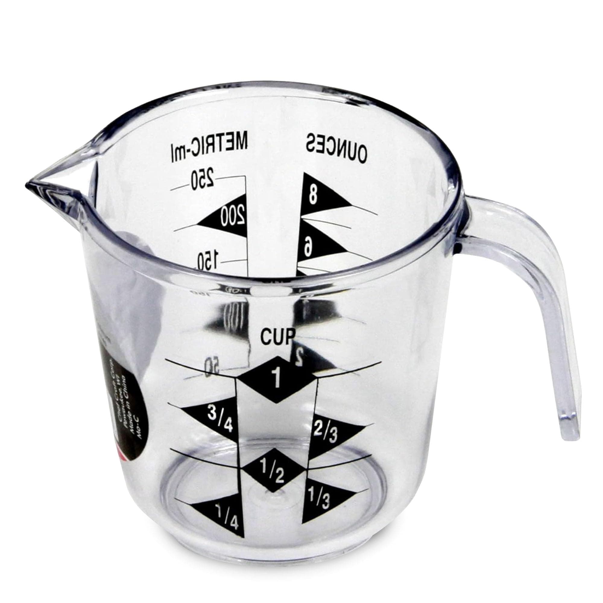 Chef Craft Select Plastic Measuring Cup, 1 Cup Capacity, Clear