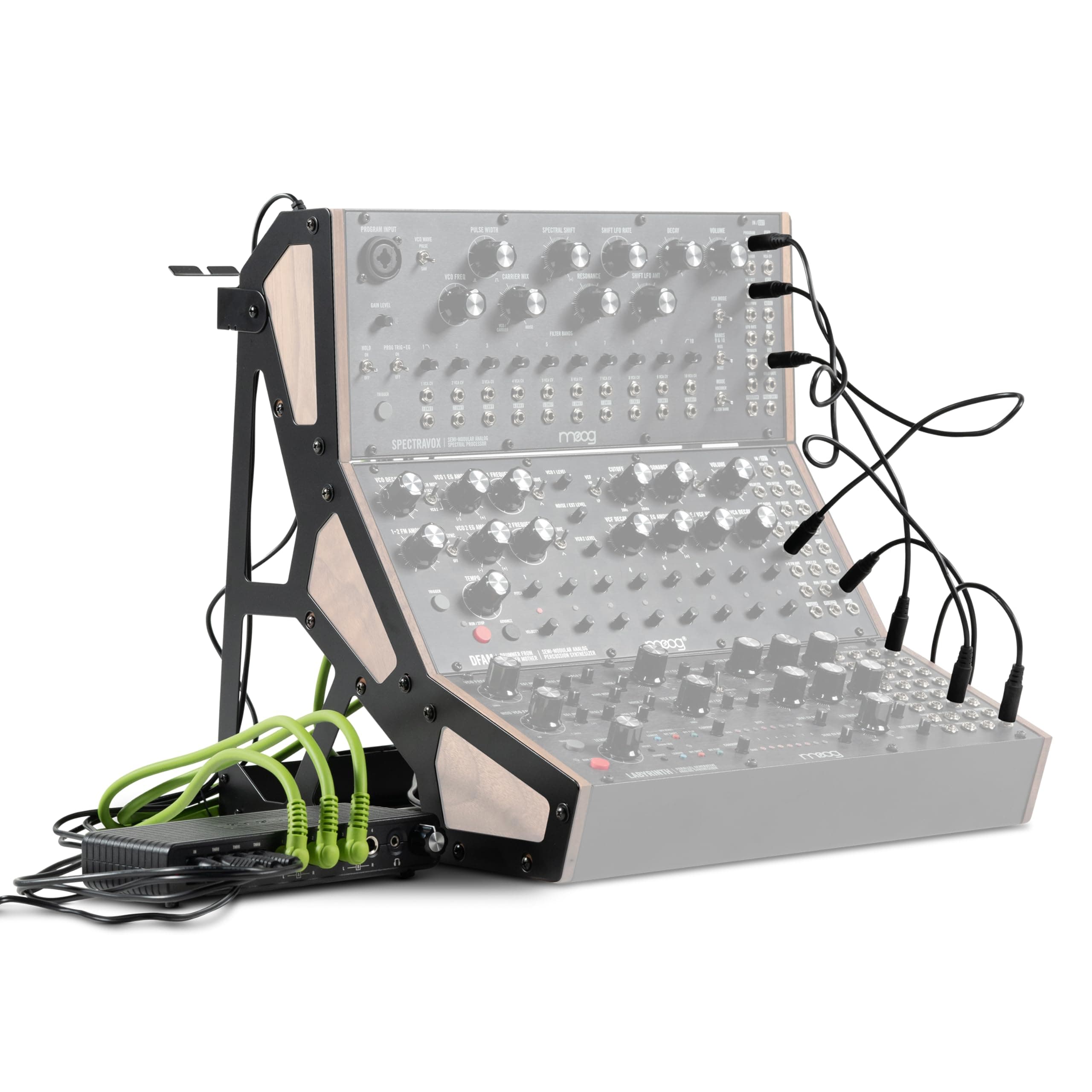 Sound Studio Accessory Kit With Three-Tier Rack, Analog Summing Mixer, Dust Cover, Patch and Audio Cables, Patch Cable Organizer, Power Supply