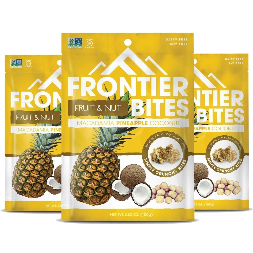 Frontier Gluten Free Snack Bites, Macadamia Pineapple Coconut, 3 Count